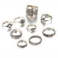 Vintage Turkish Party Boho Knuckle Rings 9 pcs/set