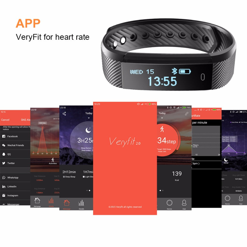 OLED WaterProof Smart Wristband Bracelet For Android/IOS Phones