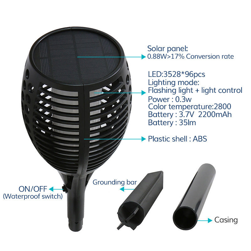 Solar Powered Garden Torch Light