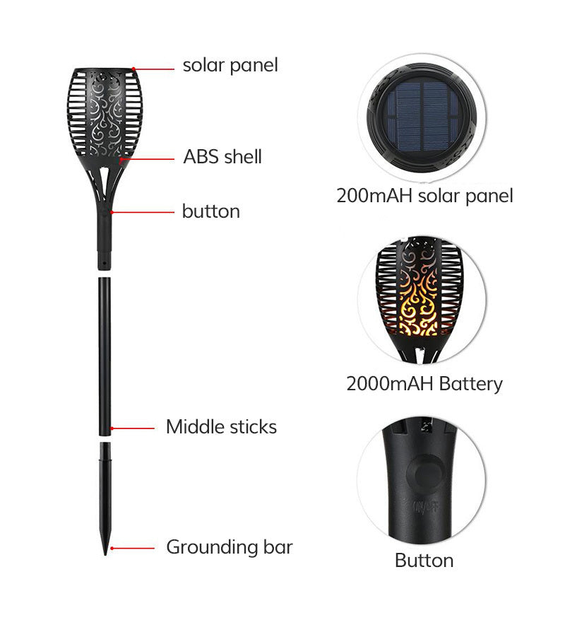 Solar Powered Garden Torch Light