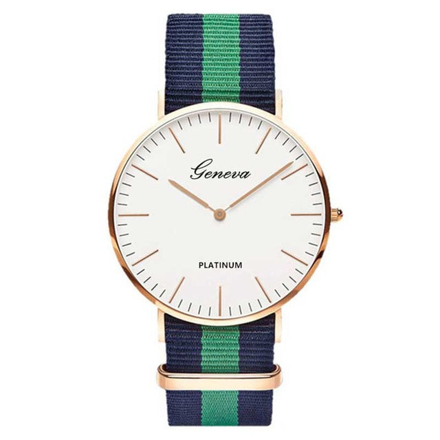 Nylon strap Style Quartz Women Watch