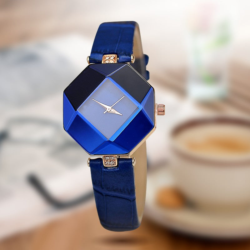 Octagon Crystal Classy Wrist Watch