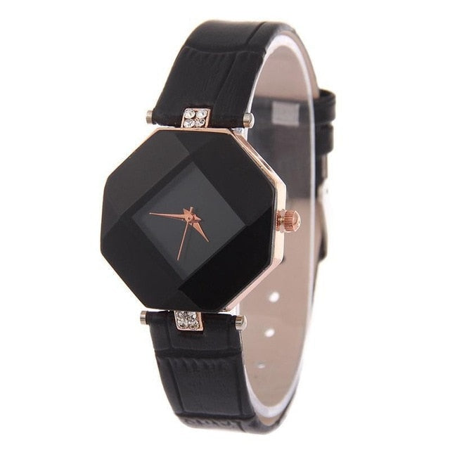 Octagon Crystal Classy Wrist Watch