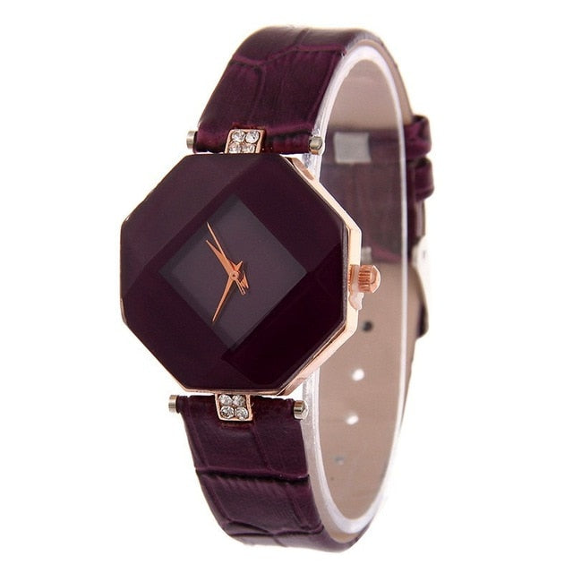 Octagon Crystal Classy Wrist Watch