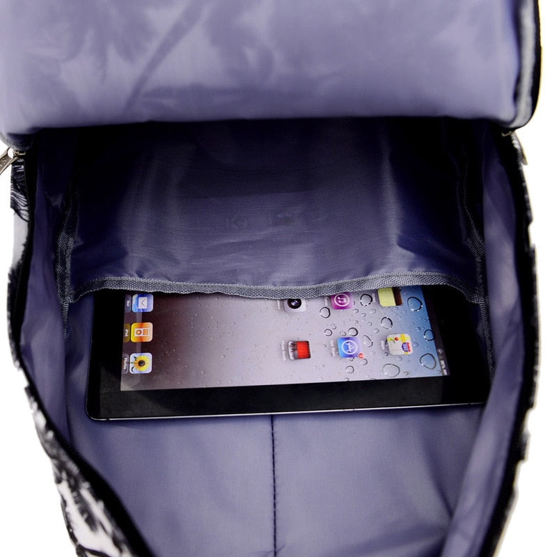 Retro Print Backpack 13 Styles
