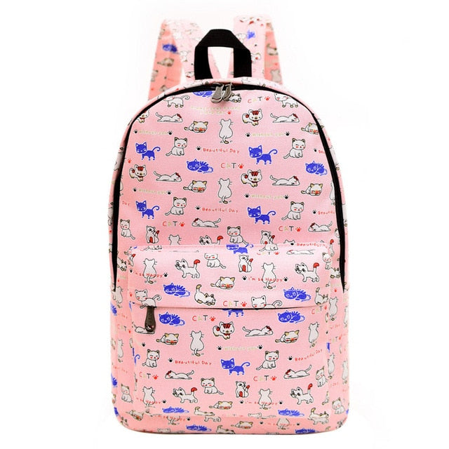 Retro Print Backpack 13 Styles