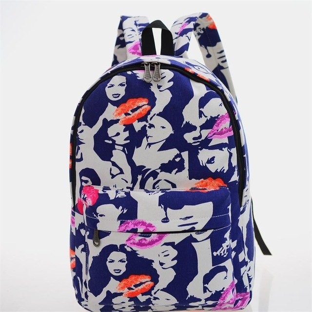 Retro Print Backpack 13 Styles