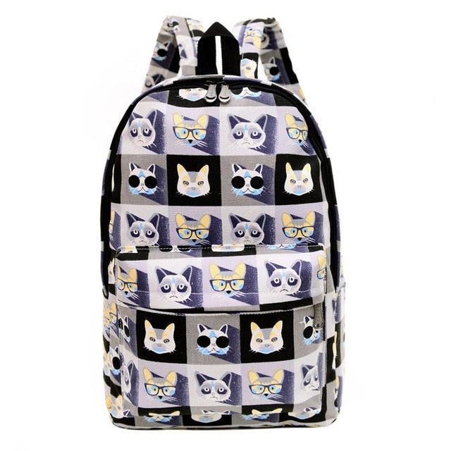 Retro Print Backpack 13 Styles