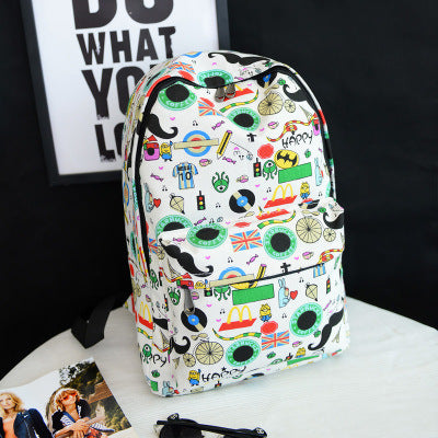 Retro Print Backpack 13 Styles